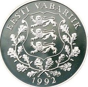 Estonia 10 Krooni Barn Swallow 1992 Proof KM# 26 EESTI VABARIIK 1992 coin obverse Estonia 10 Krooni Barn Swallow 1992 Proof KM# 26 EESTI VABARIIK 1992 coin obverse