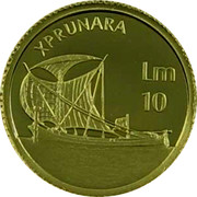 Malta 10 Liri Xprunara 2002 Prooflike KM# 119 XPRUNARA LM 10 coin reverse Malta 10 Liri Xprunara 2002 Prooflike KM# 119 XPRUNARA LM 10 coin reverse