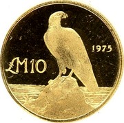 Malta 10 Pounds Maltese falcon - Old arms 1975 KM# 34 LM10 1975 coin reverse Malta 10 Pounds Maltese falcon - Old arms 1975 KM# 34 LM10 1975 coin reverse
