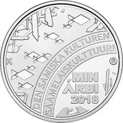 Finland 10€ Sami Culture 2018 Proof DEN SAMISKA KULTUREN SAAMELAISKULTTUURI MIN ARBI 2018 coin obverse