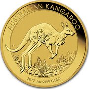 Australia 100 Dollars Kangaroo. High Relief 2017 P BU ELIZABETH II AUSTRALIA 100 DOLLARS IRB coin obverse Australia 100 Dollars Kangaroo. High Relief 2017 P BU ELIZABETH II AUSTRALIA 100 DOLLARS IRB coin obverse