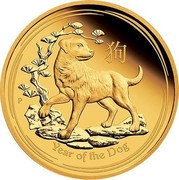 Australia 100 Dollars Year of the Dog. High Relief 2018 P Proof YEAR OF THE DOG coin reverse Australia 100 Dollars Year of the Dog. High Relief 2018 P Proof YEAR OF THE DOG coin reverse