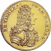Malta 12 Zecchini Antonio Manoel de Vilhena 1725 KM# 192 DEVILHENA F∙D∙AN: MANOEL coin obverse Malta 12 Zecchini Antonio Manoel de Vilhena 1725 KM# 192 DEVILHENA F∙D∙AN: MANOEL coin obverse