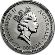 Australia 15 Dollars (Koala) ELIZABETH II AUSTRALIA 15 DOLLARS coin obverse Australia 15 Dollars (Koala) ELIZABETH II AUSTRALIA 15 DOLLARS coin obverse