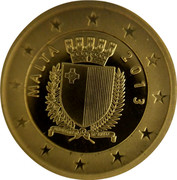 Malta 15 Euro 2013 Proof KM# 157 Euro Coinage MALTA 2013 coin obverse Malta 15 Euro 2013 Proof KM# 157 Euro Coinage MALTA 2013 coin obverse