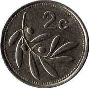 Malta 2 Cents 1986 KM# 79 Reform Coinage 2C coin reverse Malta 2 Cents 1986 KM# 79 Reform Coinage 2C coin reverse
