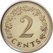 Malta 2 Cents Penthesilea 1972 Proof KM# 9 2 CENTS coin reverse Malta 2 Cents Penthesilea 1972 Proof KM# 9 2 CENTS coin reverse