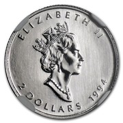 Canada 2 Dollars Elizabeth II 3rd Portrait 1994 KM# 257 ELIZABETH II 2 DOLLARS 1994 coin obverse Canada 2 Dollars Elizabeth II 3rd Portrait 1994 KM# 257 ELIZABETH II 2 DOLLARS 1994 coin obverse