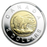 Canada 2 Dollars Polar Bear 1996 Proof KM# 270a CANADA BT 2 DOLLARS coin reverse