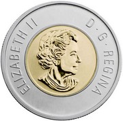 Canada 2 Dollars Wolf Cubs 2012 Prooflike KM# 1263 ELIZABETH II D∙G∙REGINA coin obverse