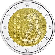 Finland 2 Euro 100 Years of Independence 2017 FI Proof 2 EURO coin obverse Finland 2 Euro 100 Years of Independence 2017 FI Proof 2 EURO coin obverse