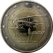 Malta 2 Euro (100th Anniversary of the First Flight from Malta) KM# 168 2 EURO coin obverse Malta 2 Euro (100th Anniversary of the First Flight from Malta) KM# 168 2 EURO coin obverse