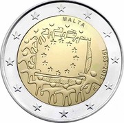 Malta 2 Euro 30th Anniversary of the Flag of Europe 2015 2 EURO coin obverse Malta 2 Euro 30th Anniversary of the Flag of Europe 2015 2 EURO coin obverse