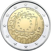 Finland 2 Euro 30th Anniversary of the Flag of Europe 2015 Proof 2 EURO coin obverse Finland 2 Euro 30th Anniversary of the Flag of Europe 2015 Proof 2 EURO coin obverse
