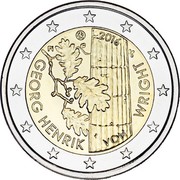 Finland 2 Euro Georg Henrik Von Wright 2016 FI 2 EURO coin obverse