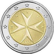 Malta 2 Euro Maltese Cross 2008 Proof KM# 132 MALTA 2008 F coin obverse Malta 2 Euro Maltese Cross 2008 Proof KM# 132 MALTA 2008 F coin obverse