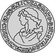 Estonia 2 Marka Carl XI 1664 KM# 14 CAROLVS ∙ D : G : SVE : GOTH : WAN : Q : REX : ET : PR : HÆ : coin obverse