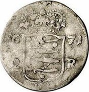 Estonia 2 Ore Carl XI 1671 LN KM# 5.1 16 - 71 2 - R L - N coin reverse Estonia 2 Ore Carl XI 1671 LN KM# 5.1 16 - 71 2 - R L - N coin reverse