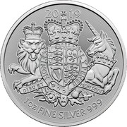 Great Britain 1 Oz Silver 2 Pounds 