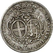 Malta 2 Scudi Malta 2 scudo 1725 KM# 188 M MAGISTER HOS ETS S HIERVSALE 1725 S 2 coin obverse Malta 2 Scudi Malta 2 scudo 1725 KM# 188 M MAGISTER HOS ETS S HIERVSALE 1725 S 2 coin obverse