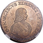 Malta 2 Scudi Francisco Ximenez de Texada 1774 KM# 287 FR.D.FRANSISCVS XIMENEZ DE TEXADA. ∙1774∙ coin obverse Malta 2 Scudi Francisco Ximenez de Texada 1774 KM# 287 FR.D.FRANSISCVS XIMENEZ DE TEXADA. ∙1774∙ coin obverse