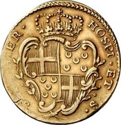 Malta 2 Zecchino Emmanuel Pinto (1742) KM# 235 HOSPI ∙ ET S∙ SEP ∙ HIER ∙ coin reverse Malta 2 Zecchino Emmanuel Pinto (1742) KM# 235 HOSPI ∙ ET S∙ SEP ∙ HIER ∙ coin reverse