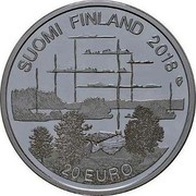 Finland 20 Euro Finnische Saunakultur 2018 SUOMI FINLAND 2018 20 EURO coin obverse