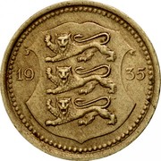 Estonia 20 Senti 1935 KM# 17 Reform Coinage 19 35 coin obverse Estonia 20 Senti 1935 KM# 17 Reform Coinage 19 35 coin obverse