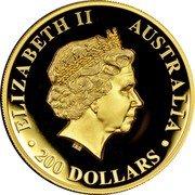 Australia 200 Dollars 25th Anniversary Red Kangaroo P25 2014 P KM# 2178 ELIZABETH II AUSTRALIA 200 DOLLARS IRB coin obverse Australia 200 Dollars 25th Anniversary Red Kangaroo P25 2014 P KM# 2178 ELIZABETH II AUSTRALIA 200 DOLLARS IRB coin obverse