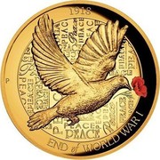 Australia 25 Dollars End of WWI 100th Anniversary 2018 P 1918 END OF WORLD WAR 1 P coin reverse Australia 25 Dollars End of WWI 100th Anniversary 2018 P 1918 END OF WORLD WAR 1 P coin reverse