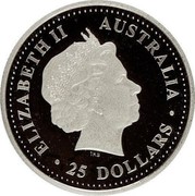 Australia 25 Dollars Koala 2000 P ELIZABETH II AUSTRALIA 25 DOLLARS IRB coin obverse Australia 25 Dollars Koala 2000 P ELIZABETH II AUSTRALIA 25 DOLLARS IRB coin obverse