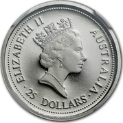 Australia 25 Dollars (Koala) ELIZABETH II AUSTRALIA ∙ 25 DOLLARS ∙ RDM coin obverse Australia 25 Dollars (Koala) ELIZABETH II AUSTRALIA ∙ 25 DOLLARS ∙ RDM coin obverse