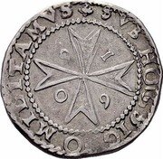 Malta 3 Tari Alof de Wignacourt 1609 KM# 13 SVB HOC SIGNO MILITAMVS 1609 coin reverse Malta 3 Tari Alof de Wignacourt 1609 KM# 13 SVB HOC SIGNO MILITAMVS 1609 coin reverse