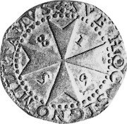 Malta 3 Tari 1658 KM# 86 Standard Coinage SVB HOC SIGNO MILITAMVS 1658 coin reverse Malta 3 Tari 1658 KM# 86 Standard Coinage SVB HOC SIGNO MILITAMVS 1658 coin reverse