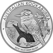 Australia 30 Dollars Kookaburra 2019 P AUSTRALIAN KOOKABURRA 2019 1 KILO 9999 SILVER P NH coin reverse Australia 30 Dollars Kookaburra 2019 P AUSTRALIAN KOOKABURRA 2019 1 KILO 9999 SILVER P NH coin reverse