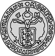 Estonia 4 Marka 1664 KM# 18.2 Standard Coinage (Reval) MONETA ∙ NOVA ∙ ARG : CIVITATIS : REVALIENS 4 - M 64 - 16 coin reverse Estonia 4 Marka 1664 KM# 18.2 Standard Coinage (Reval) MONETA ∙ NOVA ∙ ARG : CIVITATIS : REVALIENS 4 - M 64 - 16 coin reverse