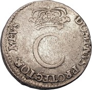 Estonia 4 Ore Carl XI Without inner obverse circle 1671 LN KM# 8 DOMINVS ∙ PROTECTOR ∙ MEVS ∙ C coin obverse Estonia 4 Ore Carl XI Without inner obverse circle 1671 LN KM# 8 DOMINVS ∙ PROTECTOR ∙ MEVS ∙ C coin obverse