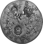 Malta 4 Tari (1792) KM# 340 Countermarked Coinage NON AES SAD FIDES 1636 T 4 coin obverse Malta 4 Tari (1792) KM# 340 Countermarked Coinage NON AES SAD FIDES 1636 T 4 coin obverse