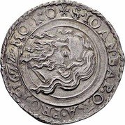 Malta 4 Tari Luis Mendes de Vasconcellos 1622 KM# 39 S IOAN BAP ORA PRO N 1677 MO NO coin reverse