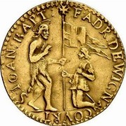 Malta 4 Zecchini Adrian de Wignacourt 1695/4 KM# 126 S∙IOAN:BAPT F∙ADR:DEWICNACOVRT coin obverse