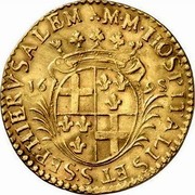 Malta 4 Zecchini Adrian de Wignacourt 1695/4 KM# 126 M∙M∙HOSPITALIS ET∙S:SEP:HIERVSALEM 16 95 coin reverse