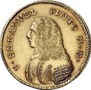Malta 4 Zecchini Emmanuel Pinto 1742 KM# 237 F∙EMMANVEL PINTO M∙M∙ coin obverse Malta 4 Zecchini Emmanuel Pinto 1742 KM# 237 F∙EMMANVEL PINTO M∙M∙ coin obverse