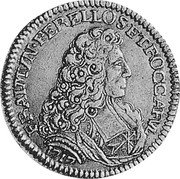Malta 4 Zecchini (Ramon Perellos y Roccaful) KM# 150 F RAIMIN PERELLOS ET ROCCAFVL coin obverse Malta 4 Zecchini (Ramon Perellos y Roccaful) KM# 150 F RAIMIN PERELLOS ET ROCCAFVL coin obverse