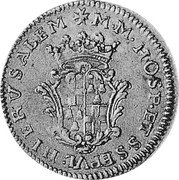 Malta 4 Zecchini (Ramon Perellos y Roccaful) KM# 150 M M HOSP ET S S EPVL HI ER V SA LEM coin reverse Malta 4 Zecchini (Ramon Perellos y Roccaful) KM# 150 M M HOSP ET S S EPVL HI ER V SA LEM coin reverse