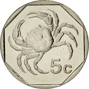 Malta 5 Cents Freshwater Crab 2005 Sets only KM# 95 5C coin reverse Malta 5 Cents Freshwater Crab 2005 Sets only KM# 95 5C coin reverse