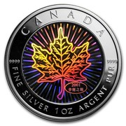 Canada 5 Dollars Chinese Maple - Good Fortune 2001 Good fortune privy mark KM# 437 CANADA 9999 FINE SILVER 1 OZ ARGENT PUR 9999 2001 coin reverse Canada 5 Dollars Chinese Maple - Good Fortune 2001 Good fortune privy mark KM# 437 CANADA 9999 FINE SILVER 1 OZ ARGENT PUR 9999 2001 coin reverse