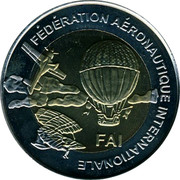 Finland 5 Euro 1st World Air Games - Aeromodelling 1997 UNC FÉDÉRATION AÉRONAUTIQUE INTERNATIONALE FAI coin obverse
