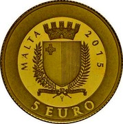 Malta 5 Euro 3 Farthing 2015 MALTA 2015 REPUBBLIKA TA' MALTA 5 EURO coin obverse Malta 5 Euro 3 Farthing 2015 MALTA 2015 REPUBBLIKA TA' MALTA 5 EURO coin obverse