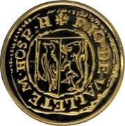 Malta 5 Euro Smallest Gold Coin in the World - The Picciolo 2013 Proof KM# 155 F IO DE VALLETE MHOSP H coin reverse Malta 5 Euro Smallest Gold Coin in the World - The Picciolo 2013 Proof KM# 155 F IO DE VALLETE MHOSP H coin reverse