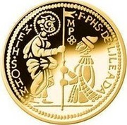 Malta 5 Euro Smallest Gold Coin in the World - The Zecchino 2014 Proof KM# 160 F PHS DE LILEADA MP MEIH SOH M coin reverse Malta 5 Euro Smallest Gold Coin in the World - The Zecchino 2014 Proof KM# 160 F PHS DE LILEADA MP MEIH SOH M coin reverse